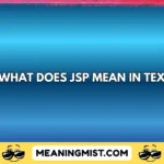 what does jsp mean in text
