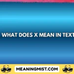 what does x mean in text