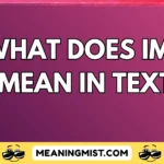 what does imr mean in text