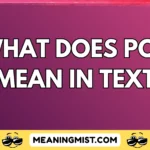what does pos mean in text