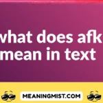what does afk mean in text