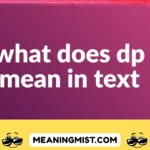 what does dp mean in text