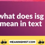 what does isg mean in text