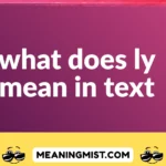what does ly mean in text