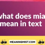 what does mia mean in text