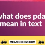 what does pda mean in text