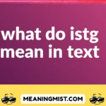 what do istg mean in text