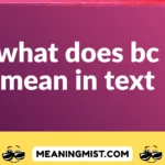 what does bc mean in text