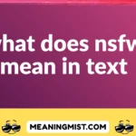 what does nsfw mean in text