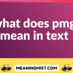what does pmg mean in text