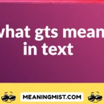 what gts mean in text
